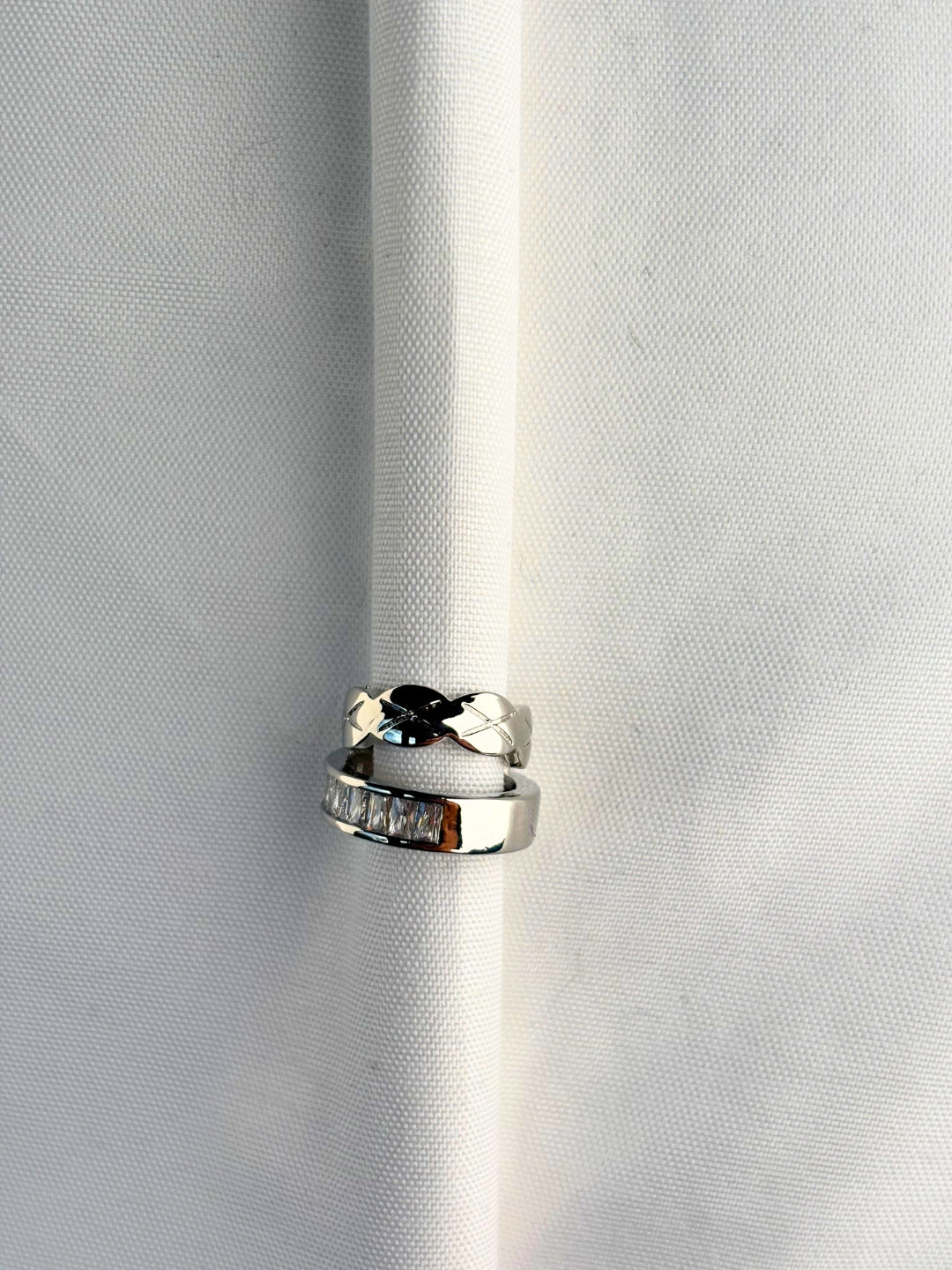 Ear cuff Lux Trenzado Plateado